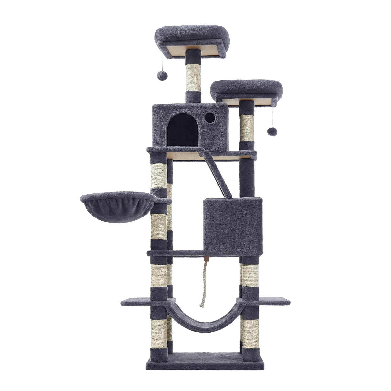Multi-Level Cat Tree Tower with Scratching Posts, Scratching Ramp