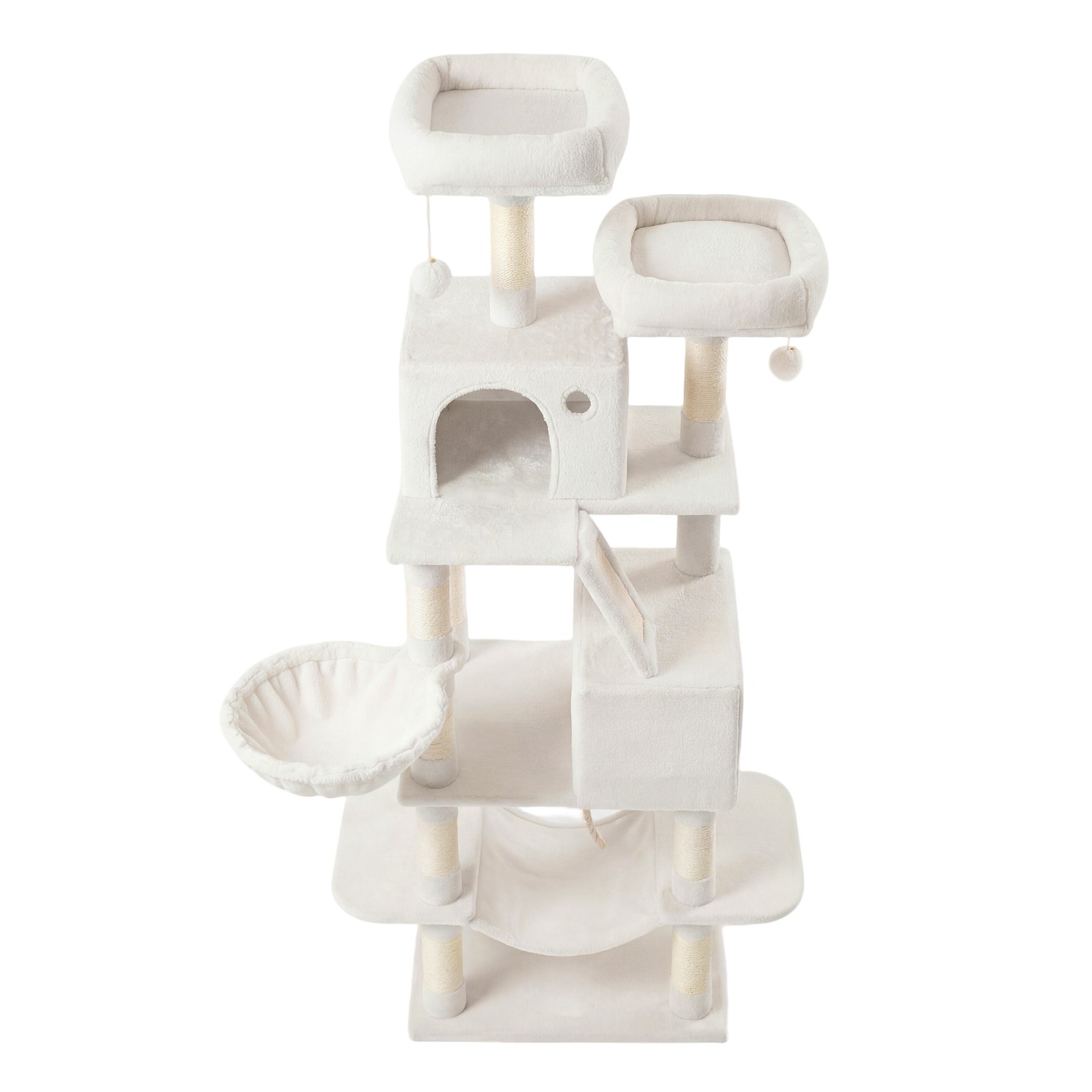 Large Cat Tree with 13 Scratching Posts, 2 Perches