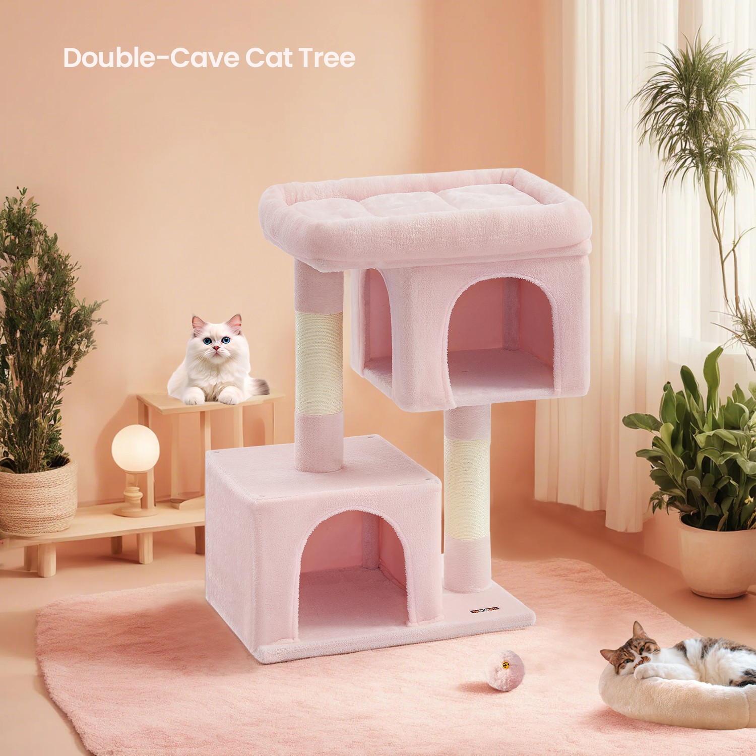 Cat Tree, Cat Tower, with Large Cat Perch