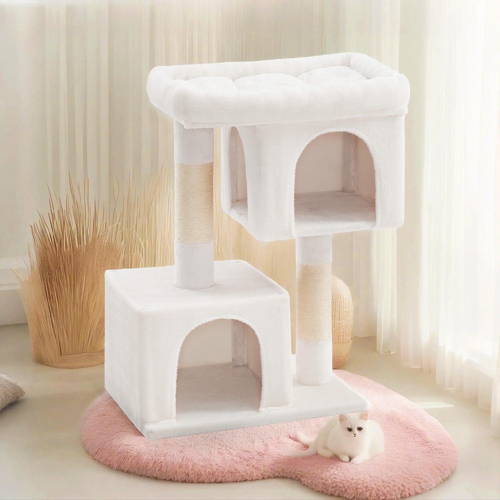 Cat Tree, Cat Tower, with Large Cat Perch