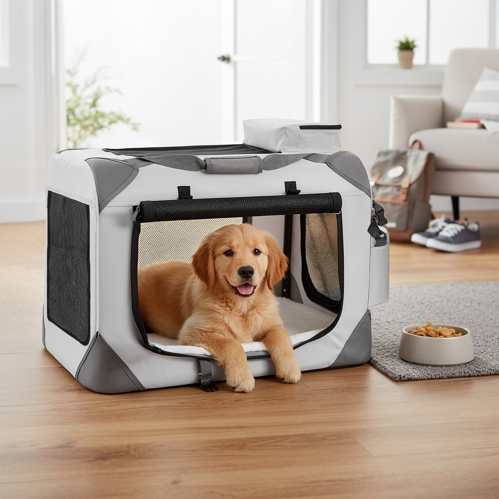 Collapsible Dog Crate, Pet Carrier, Portable Soft Dog Crate