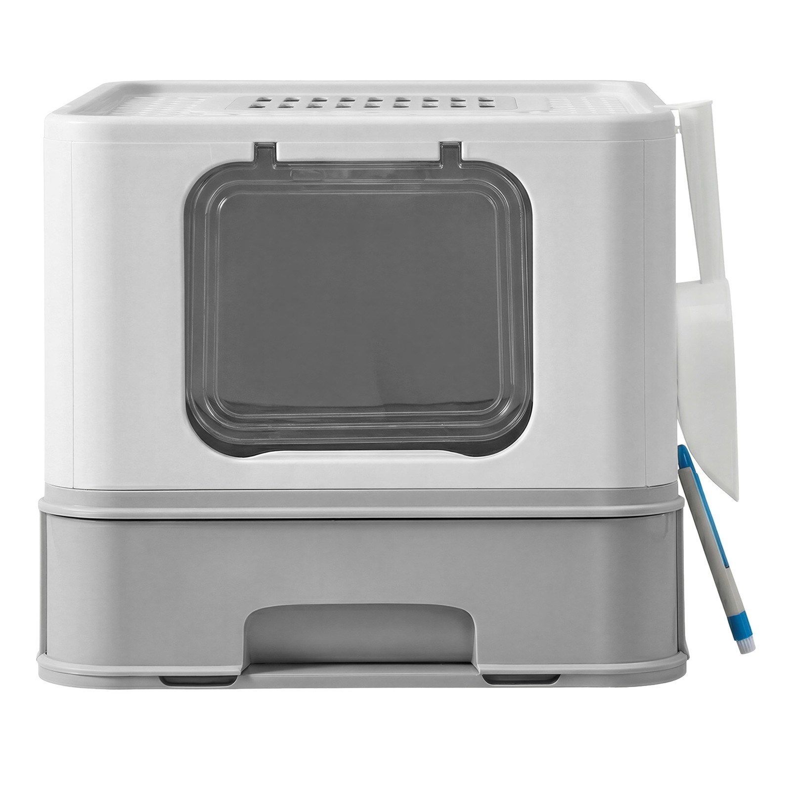 Enclosed Cat Litter Box With Lid, Top Entry