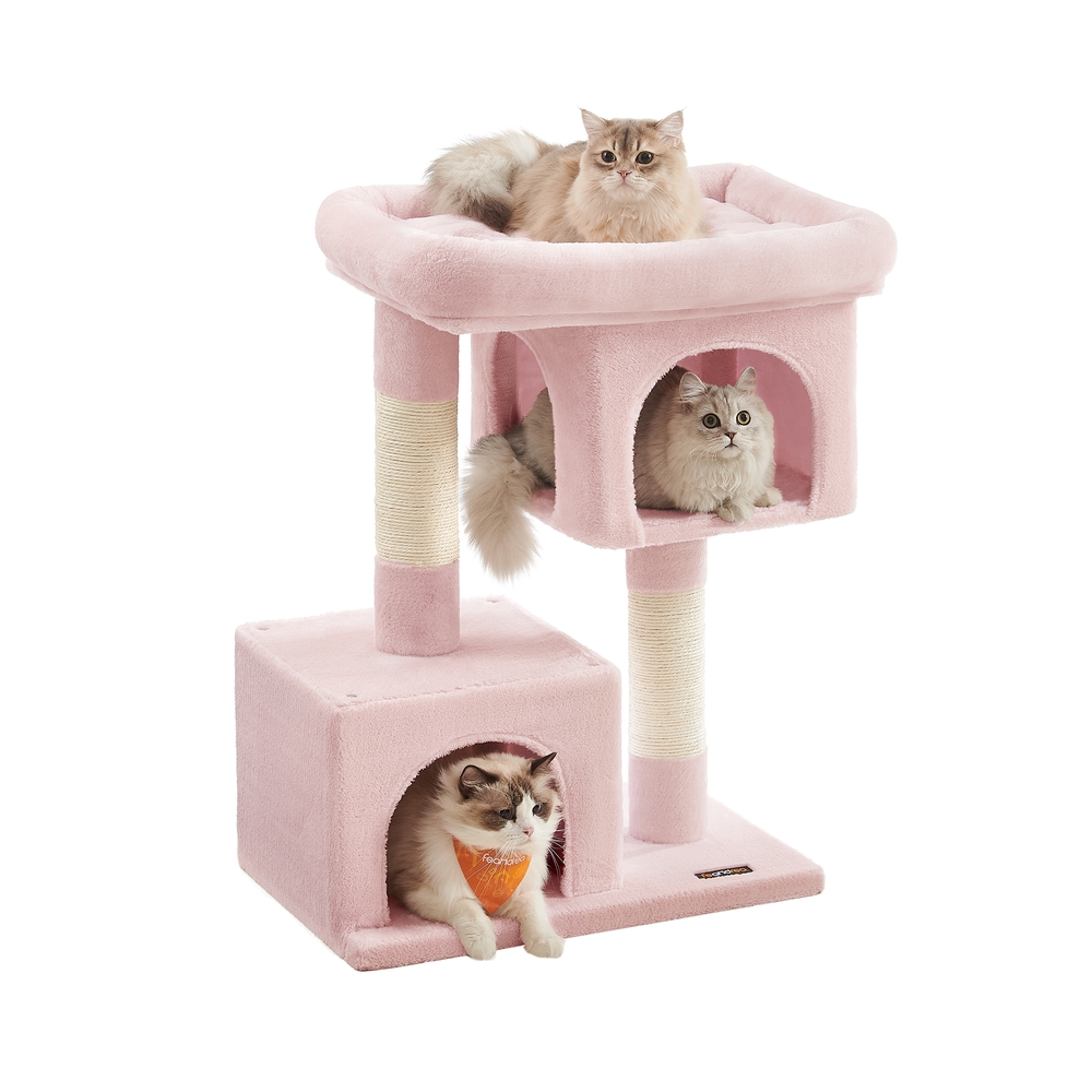 84 cm Tall Cat Tree with Scratching Posts Jelly Pink