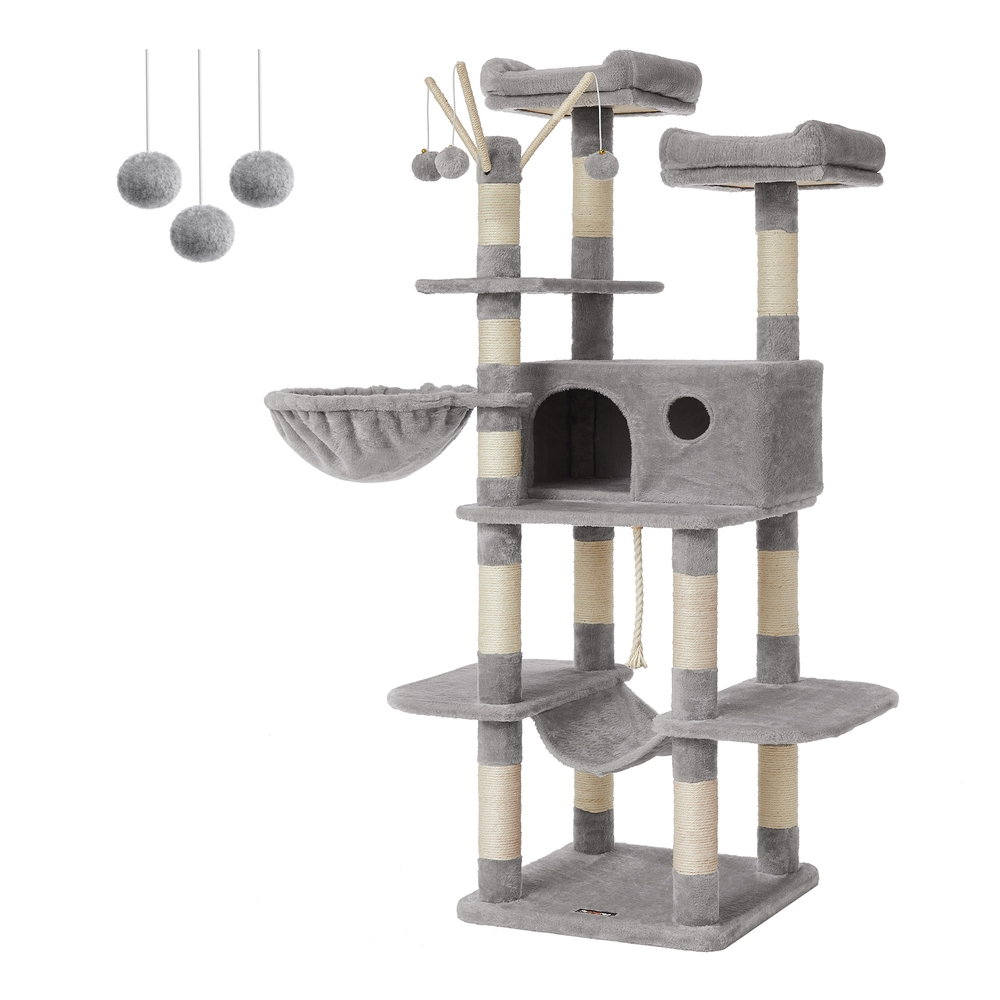 Cat Tree Light Gray