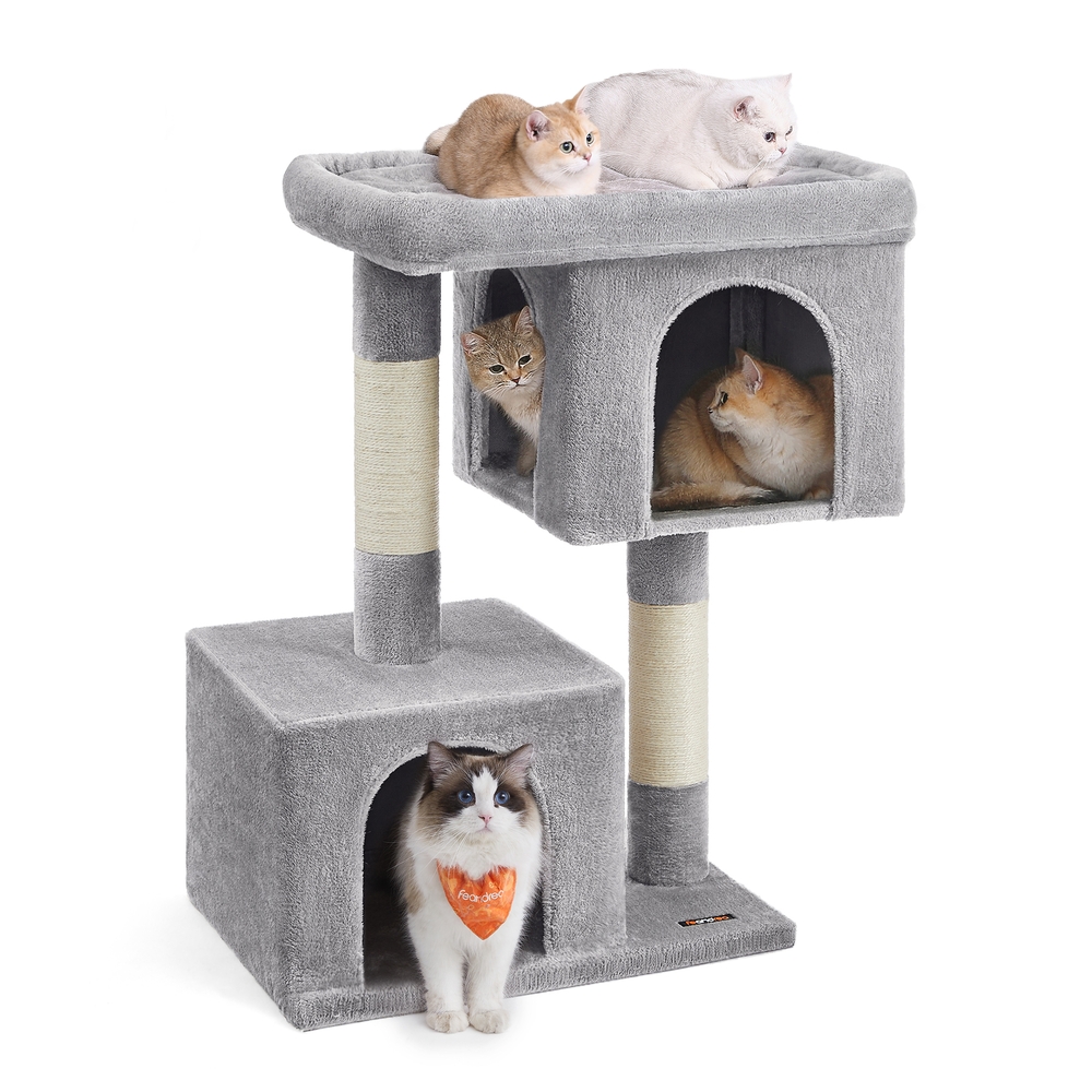 101 cm Cat Tower with 2 Cat Caves