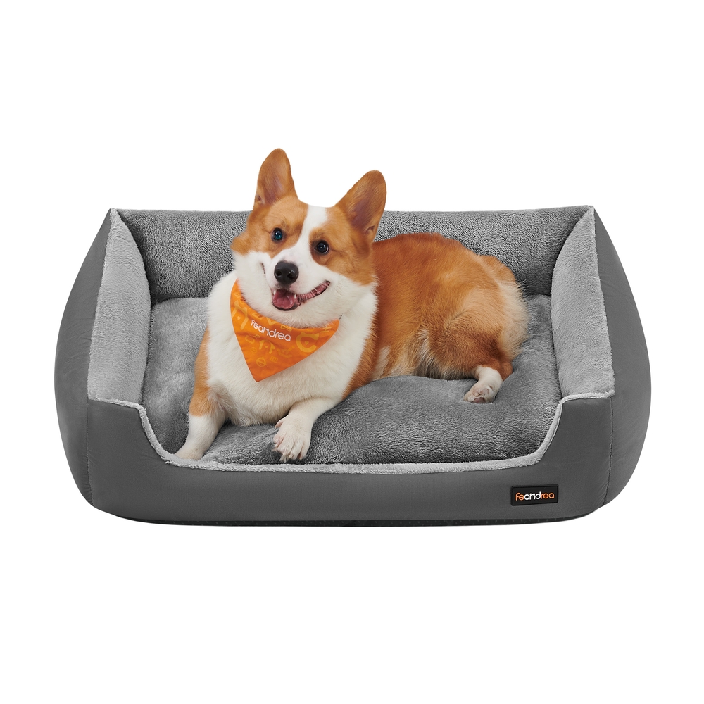 Dog Sofa Bed L Slate Grey and Dove Grey