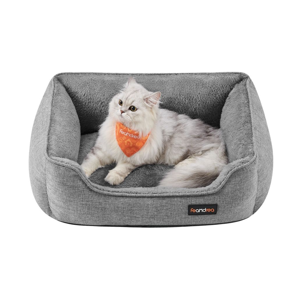 Washable Dog Bed S Light Grey