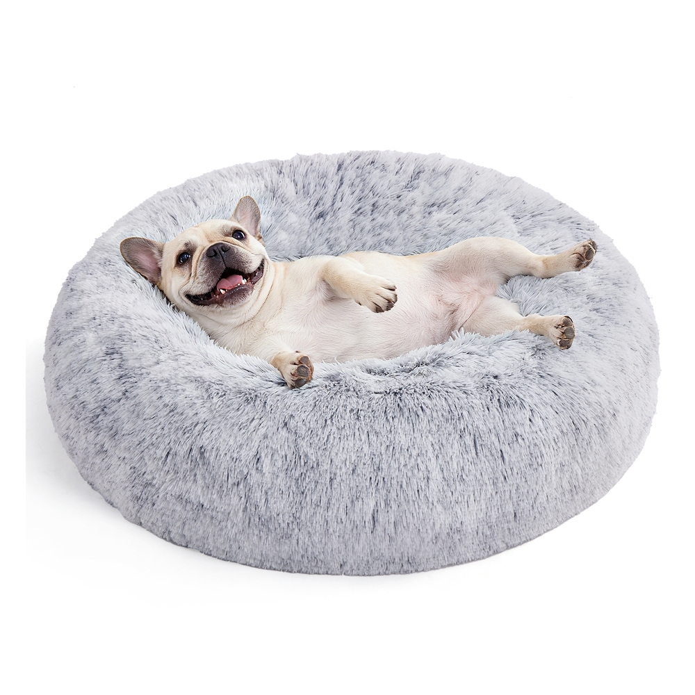 Gray Dog Bed with Removable Inner Cushion