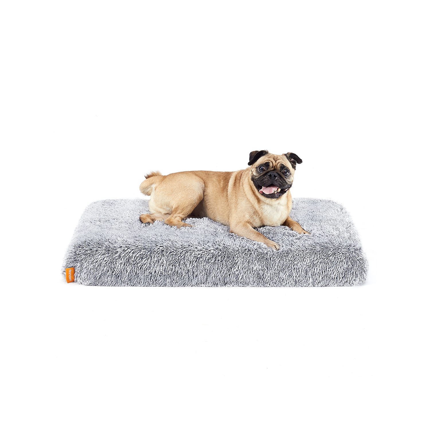 Fluffy Dog Bed with Washable Cover 80 x 50 x 8 cm Grey Ombré Fluffy Dog Bed with Washable Cover 80 x 50 x 8 cm Grey Ombré