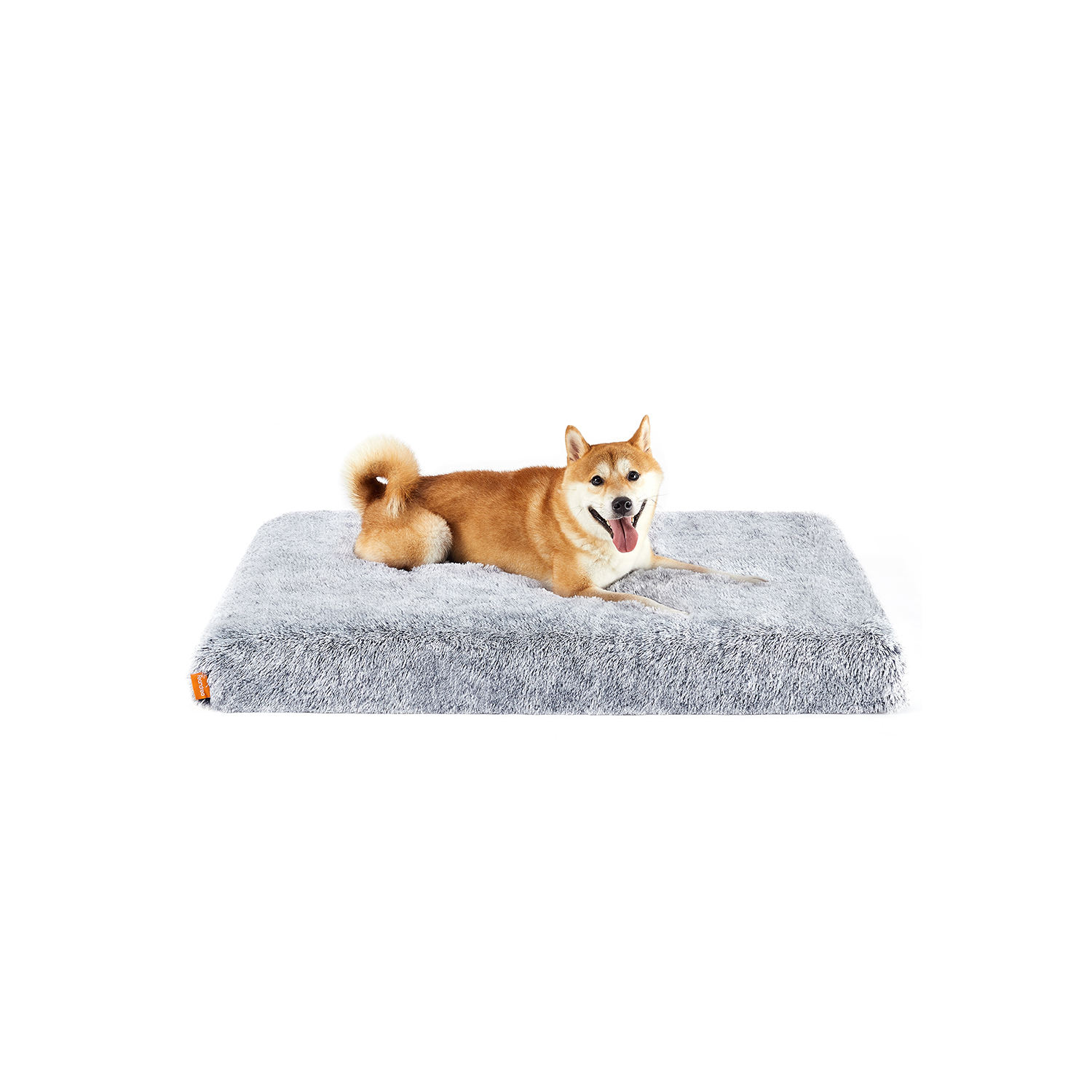 Fluffy Dog Bed with Washable Cover 110 x 73 x 10 cm Grey Ombré Fluffy Dog Bed with Washable Cover 110 x 73 x 10 cm Grey Ombré
