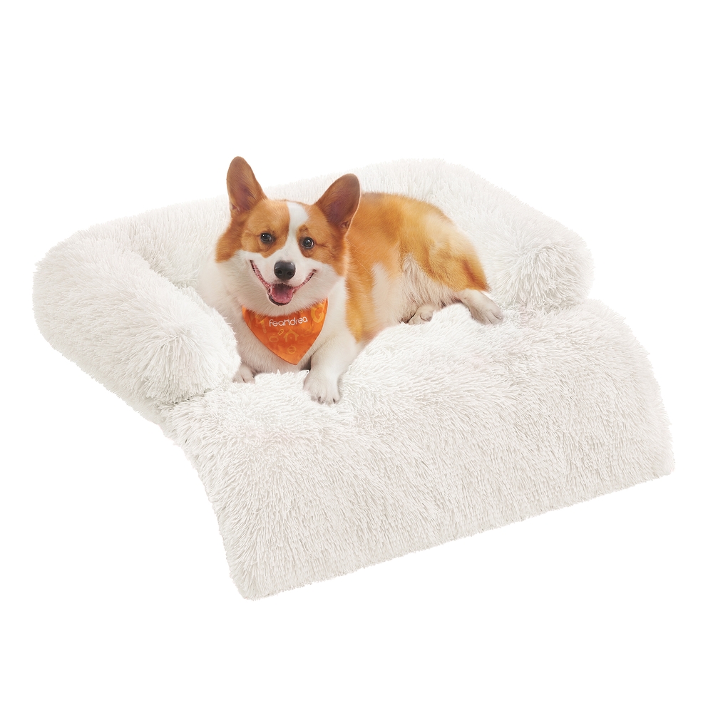 95 x 85 x 16 cm Dog Sofa Bed for Medium Dogs Cloud White