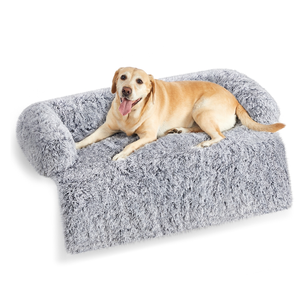 122 x 95 x 18 cm FluffyHug Dog Sofa Bed Grey