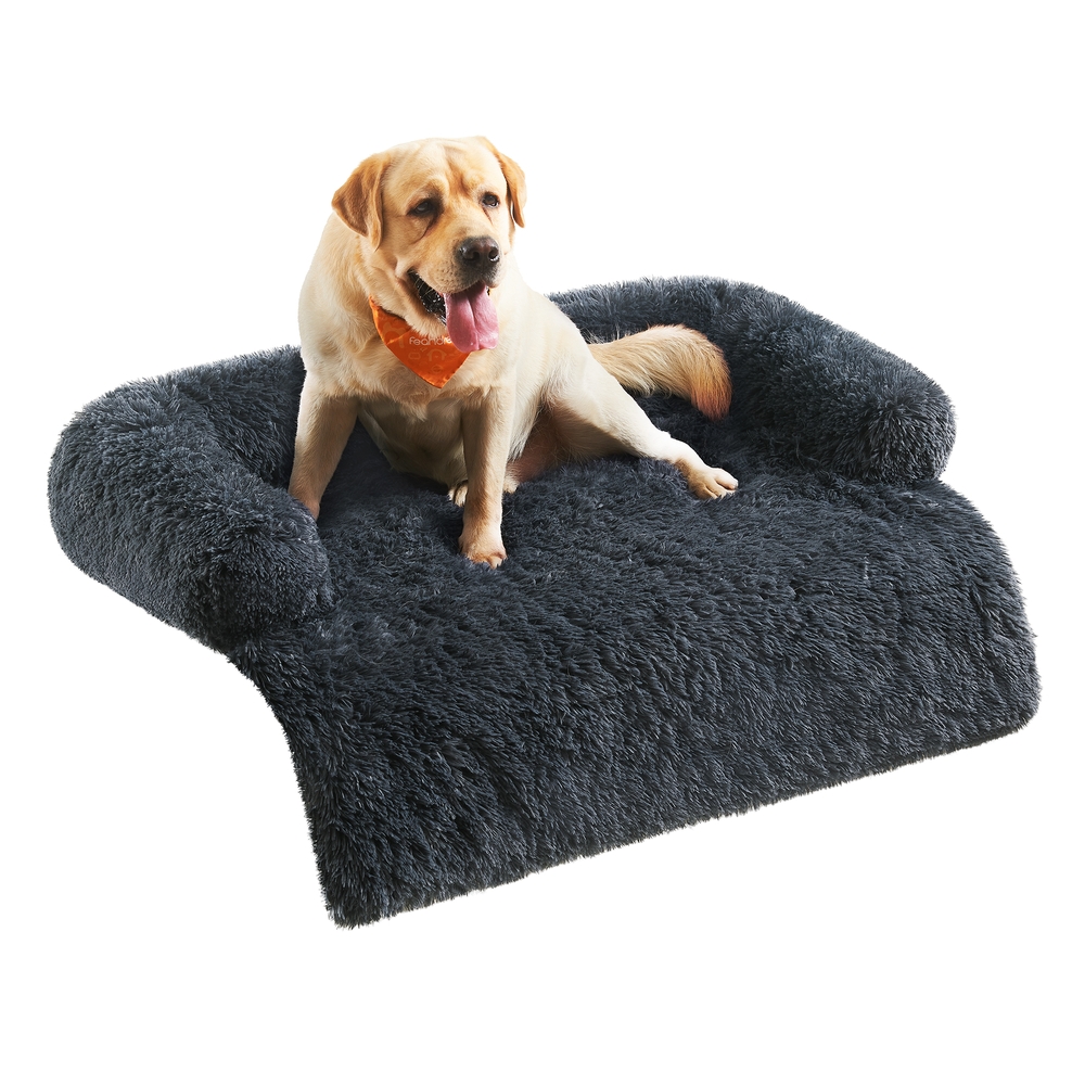 122 x 95 x 18 cm FluffyHug Dog Sofa Bed XXL Dark Grey