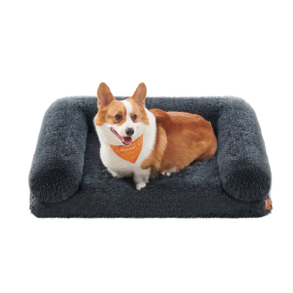 FluffyHug Dog Bed 91 x 68 x 19 cm Dark Grey