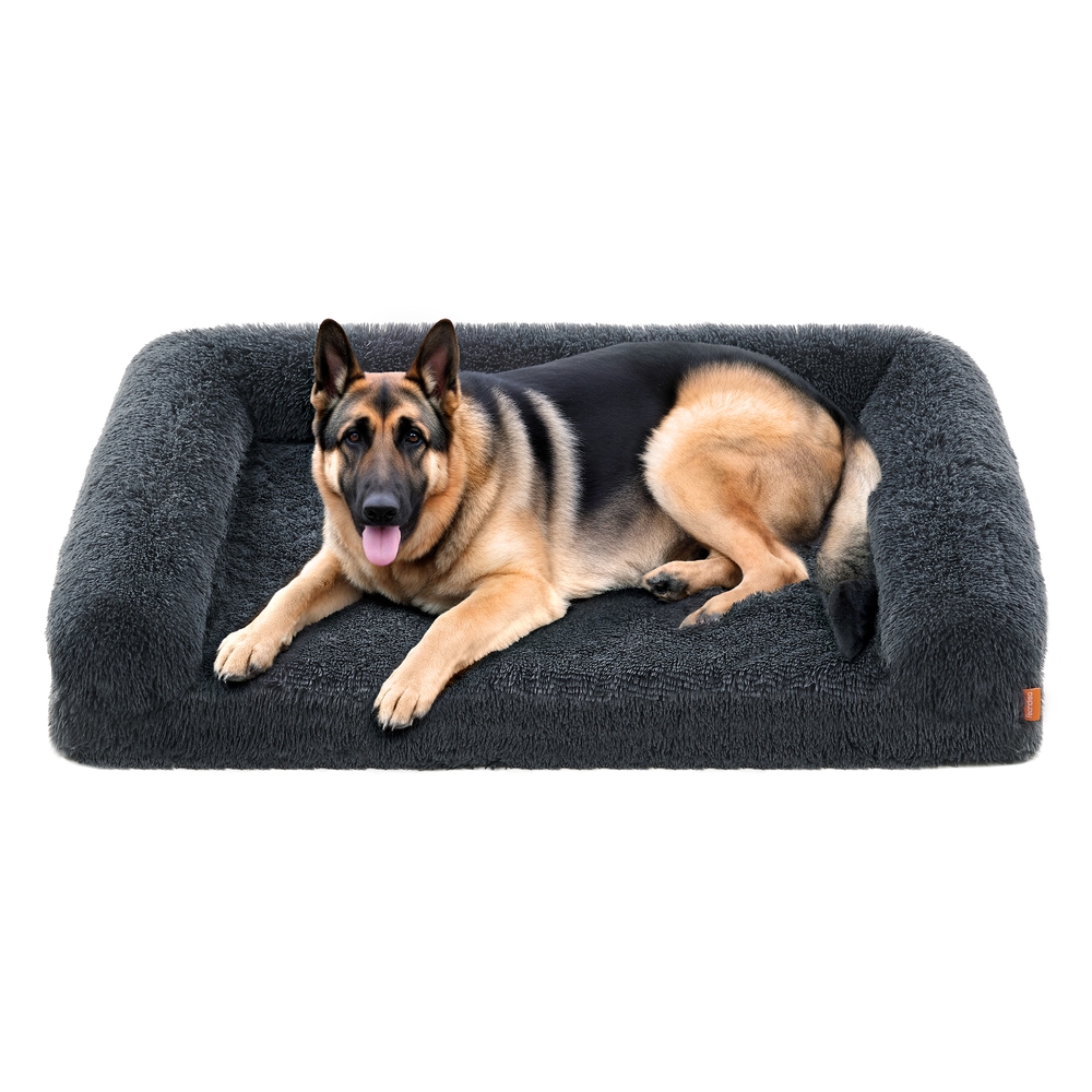 122 x 85 x 24 cm Dog Sofa Bed for Large Dogs XXL Dark Grey