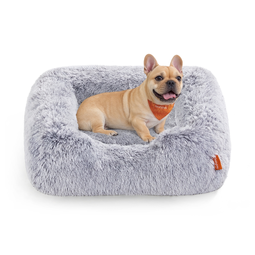Dog Bed 71 x 55 x 18 cm with Soft Padding Grey Ombré