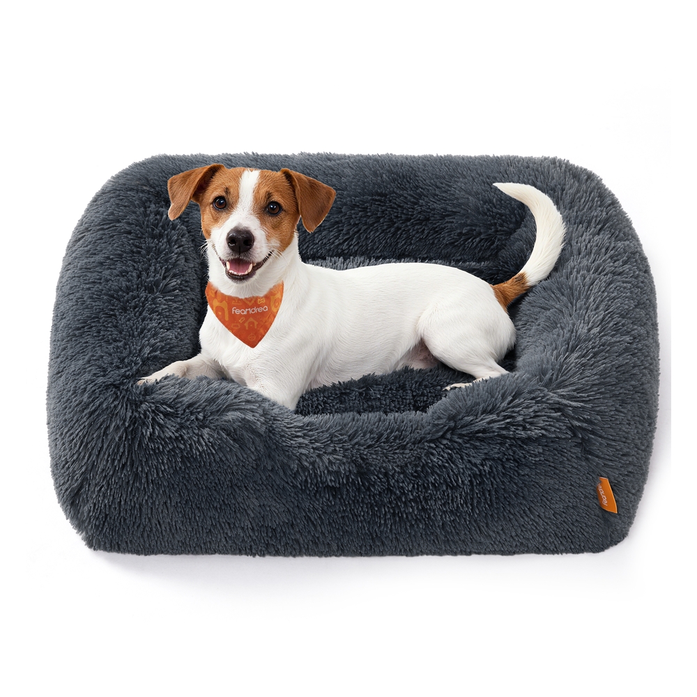 Dog Bed Medium Dog Sofa Bed 71 x 55 x 18 cm Dark Grey