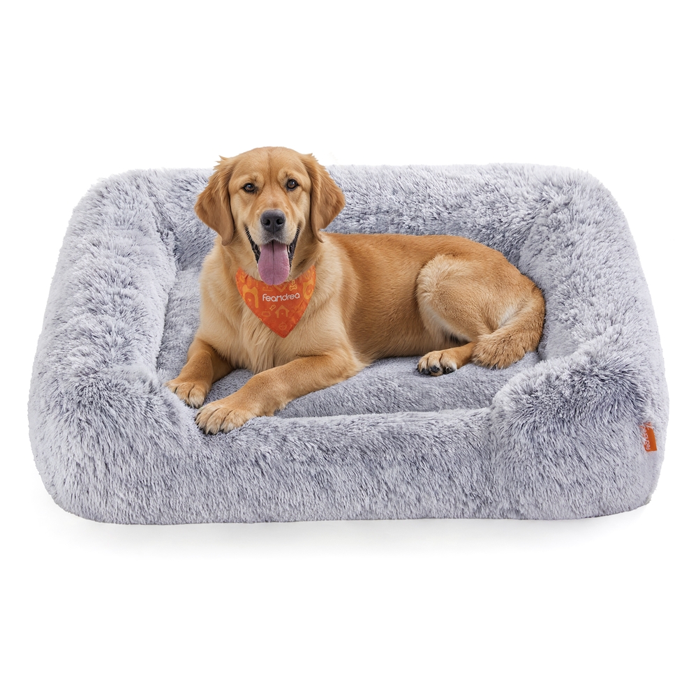 Dog Bed 106 x 75 x 18 cm with Soft Padding Grey Ombré
