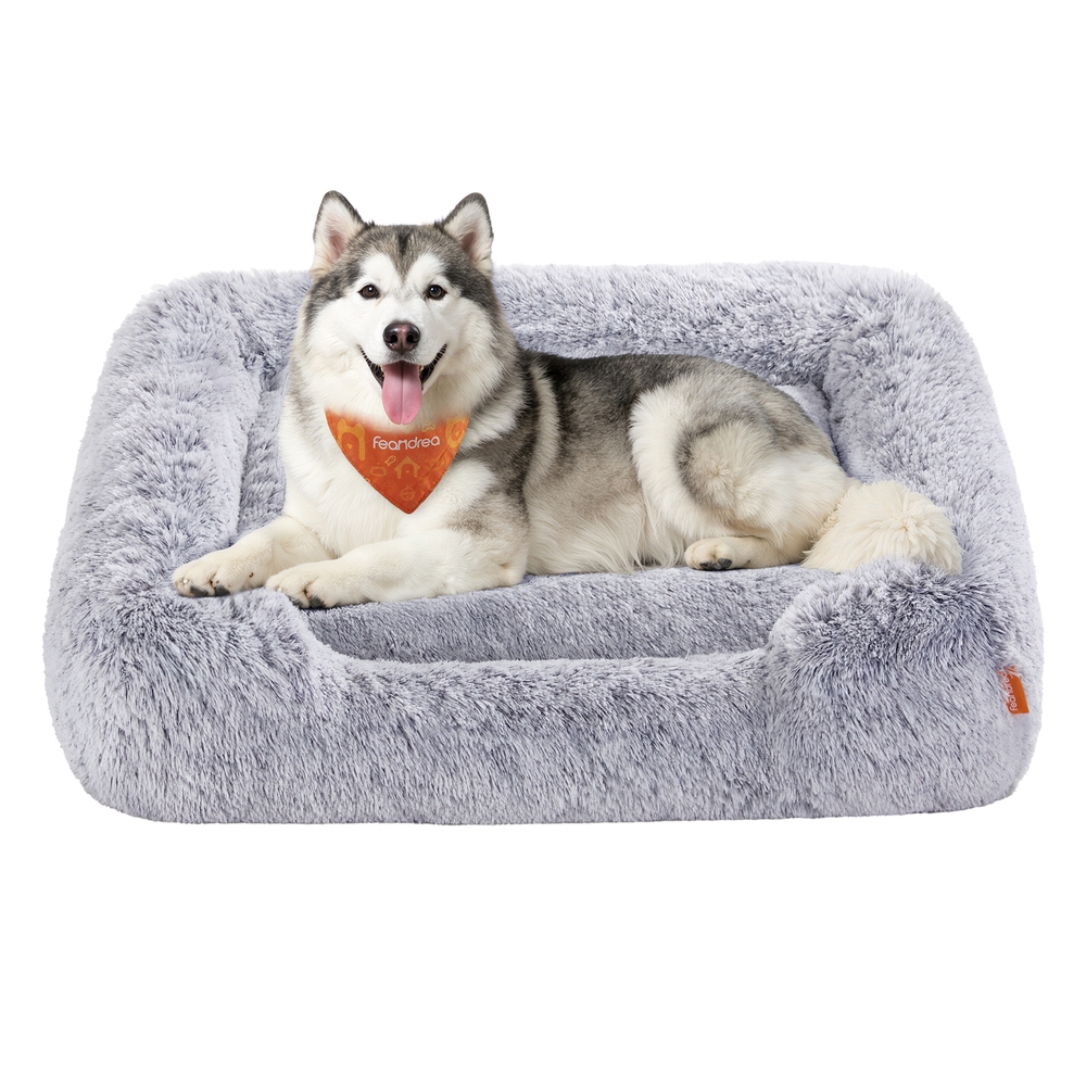 Dog Bed Extra Large Dog Sofa Bed 120 x 85 x 23 cm Grey Ombré