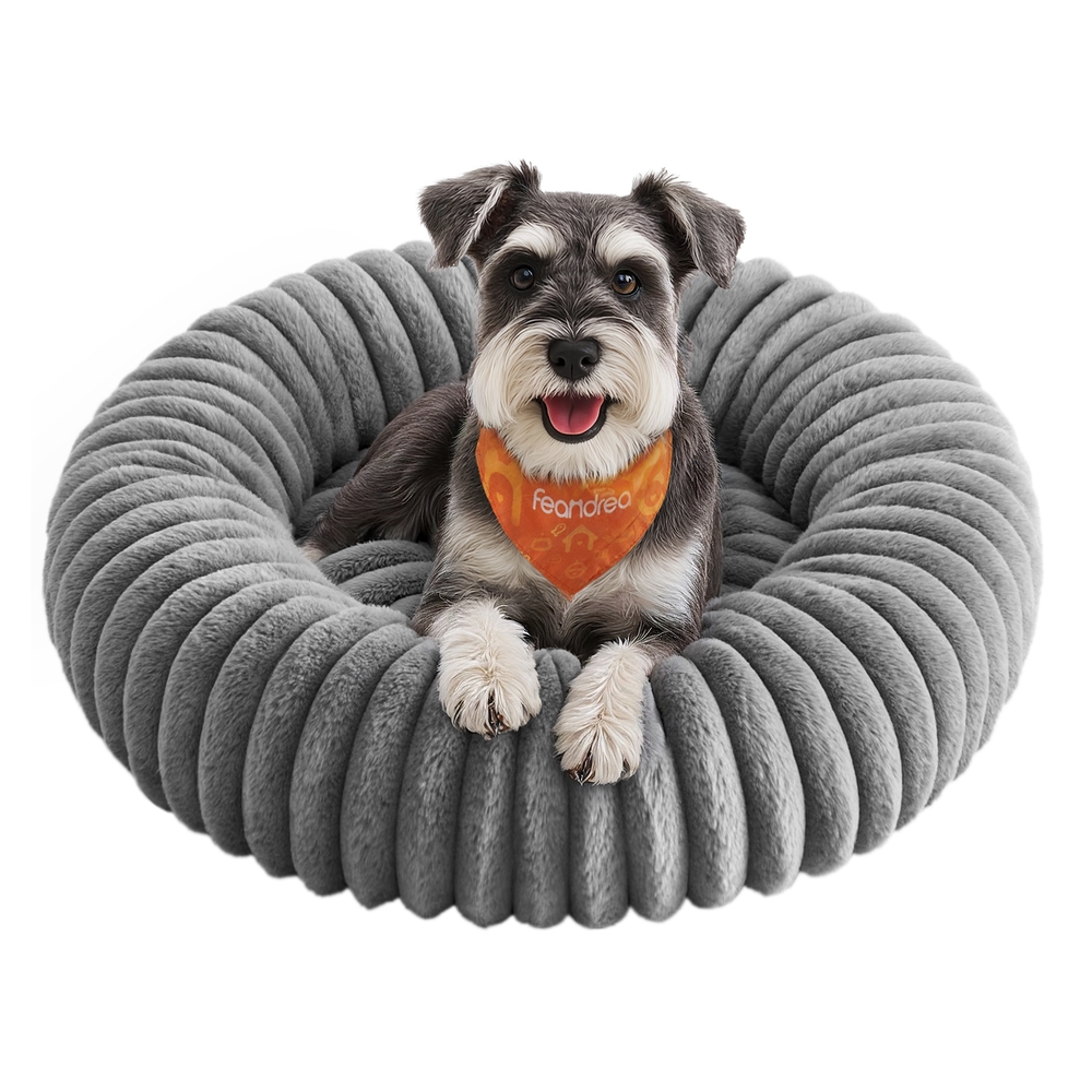 Dog Bed Large Cat Bed with Soft Padding 70 cm Dove Grey