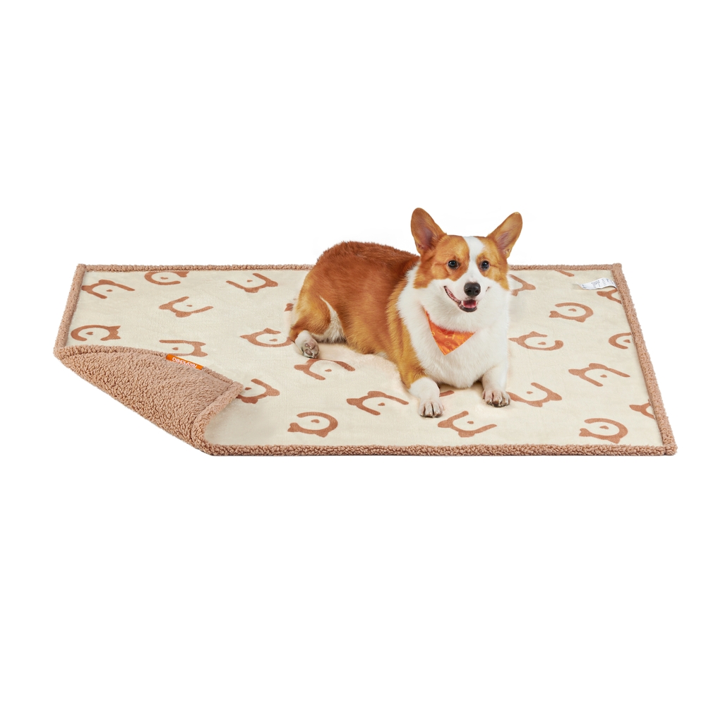 L Waterproof Sherpa Fleece Dog Blanket
