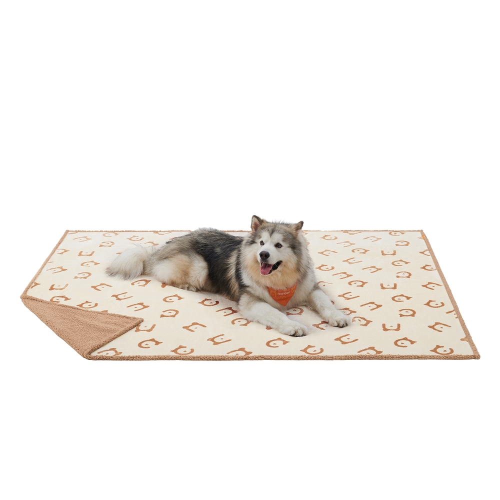 229 x 203 cm Waterproof Sherpa Fleece Dog Blanket Beige 229 x 203 cm Waterproof Sherpa Fleece Dog Blanket Beige