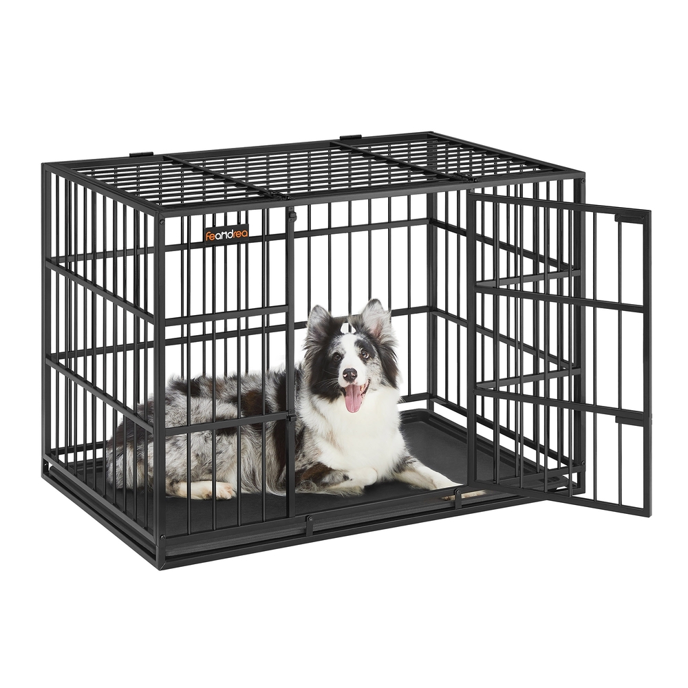 Heavy-Duty Dog Crate for Medium and Large Dogs Ink Black