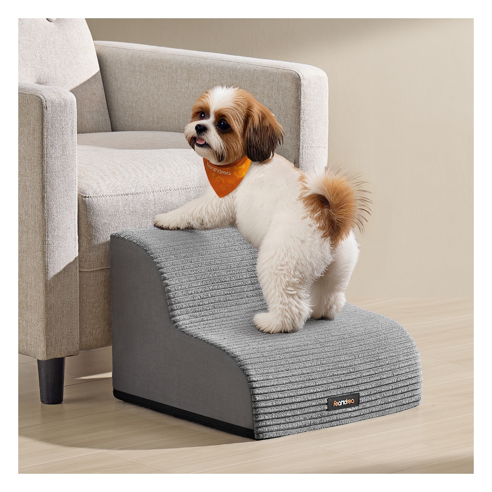 2 Steps Dog stairs with gentle slope and anti slip design