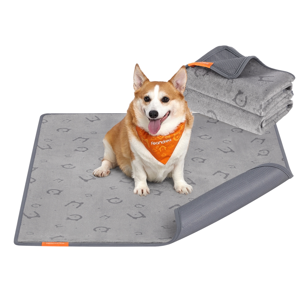 Reusable Dog Training Pads 2 Pack 122 x 91 cm Dove Grey