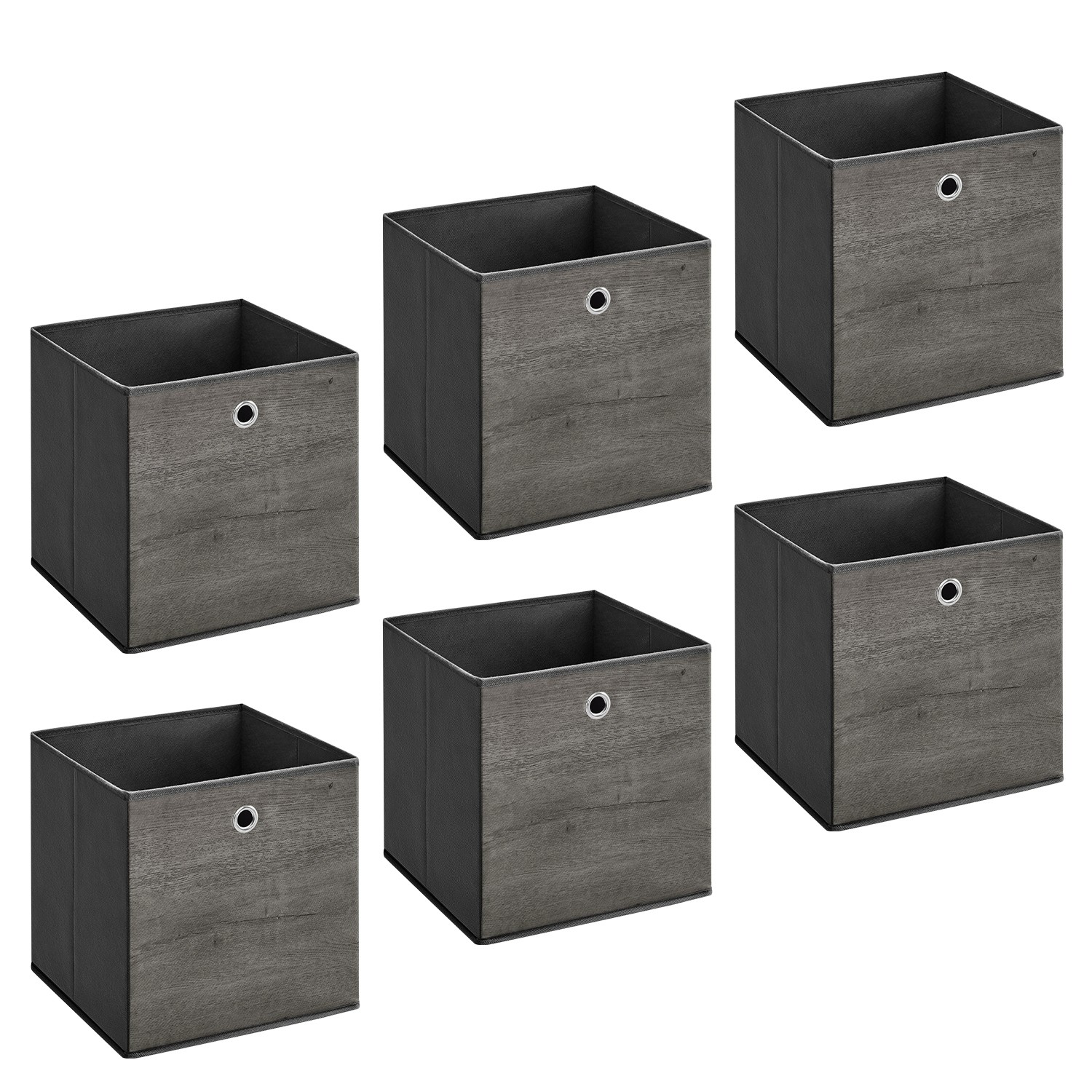 Storage Cubes, Set of 6 Storage Bins with Handle,  Fabric Storage Boxes