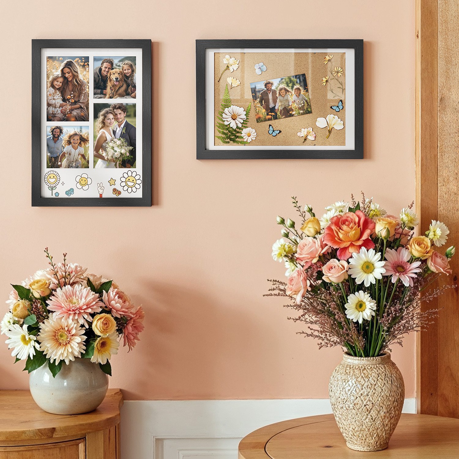 Set of 2 Photo Frame Collage for A4 , 4×6 Pictures, Multi Picture Frame