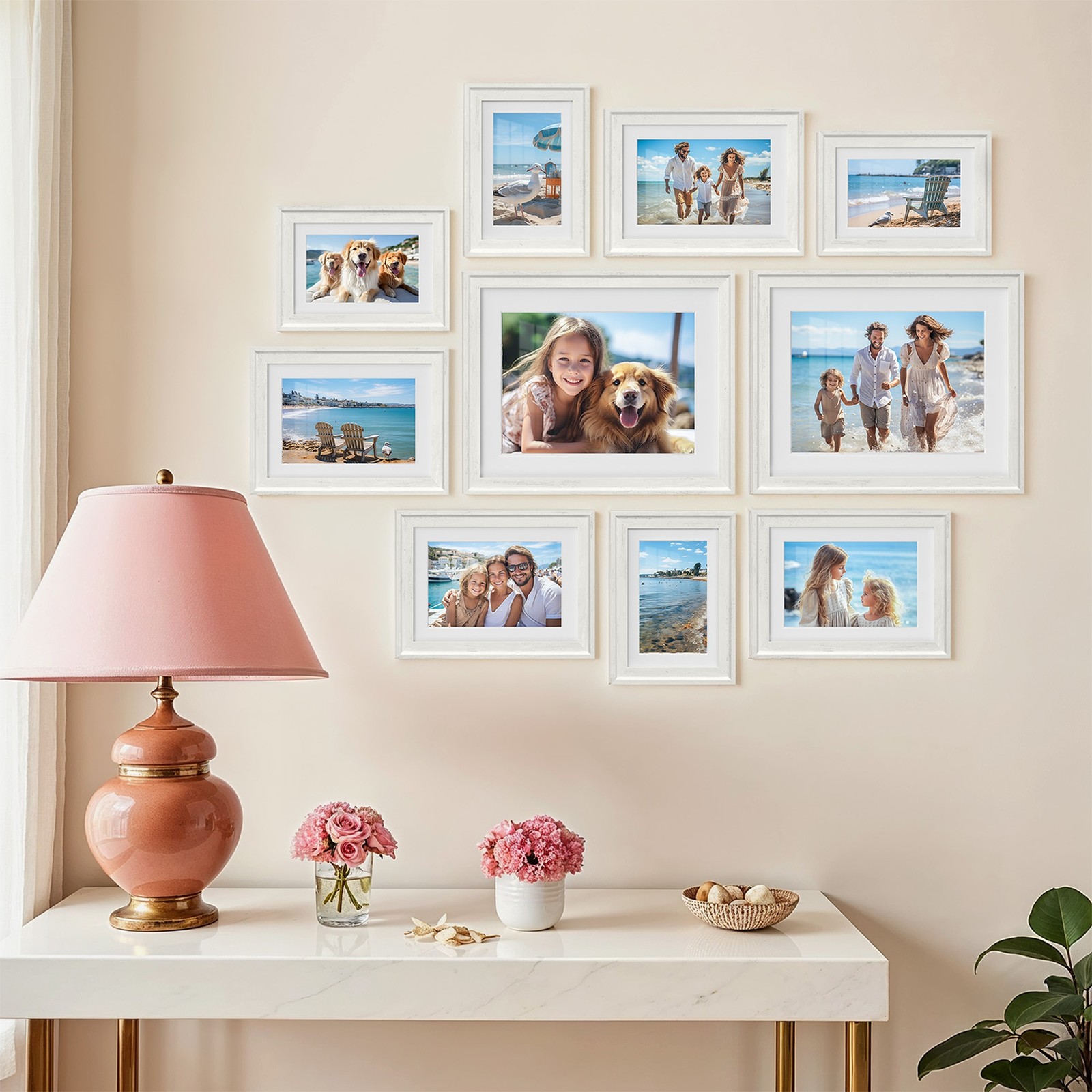 Set of 10 Photo Frames, Picture Frames with Mats, 8×10 Set of 10 Photo Frames, Picture Frames with Mats, 8×10