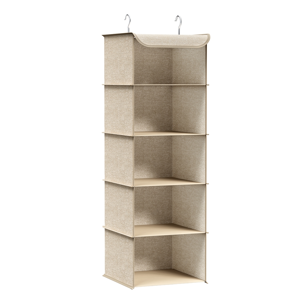 Hanging Wardrobe Storage Organiser Sand Beige
