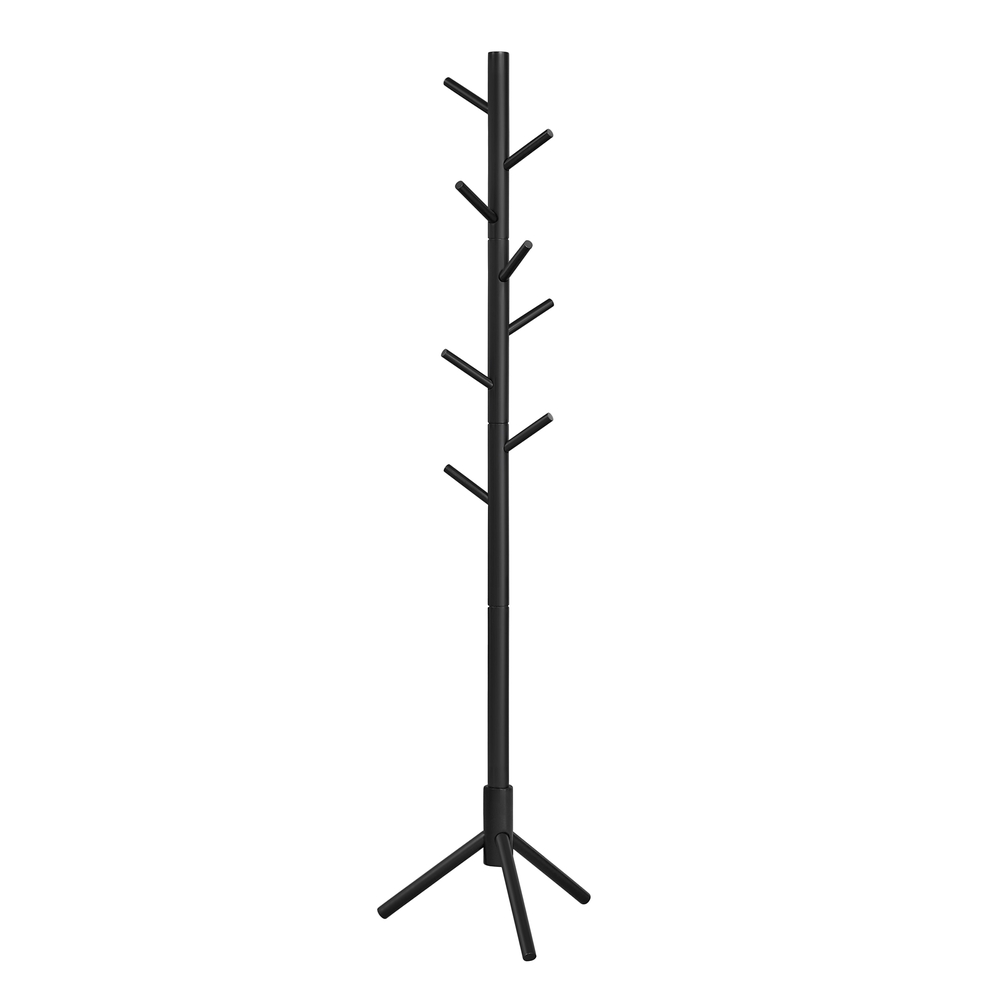 Black Free Standing Wood Coat Stand