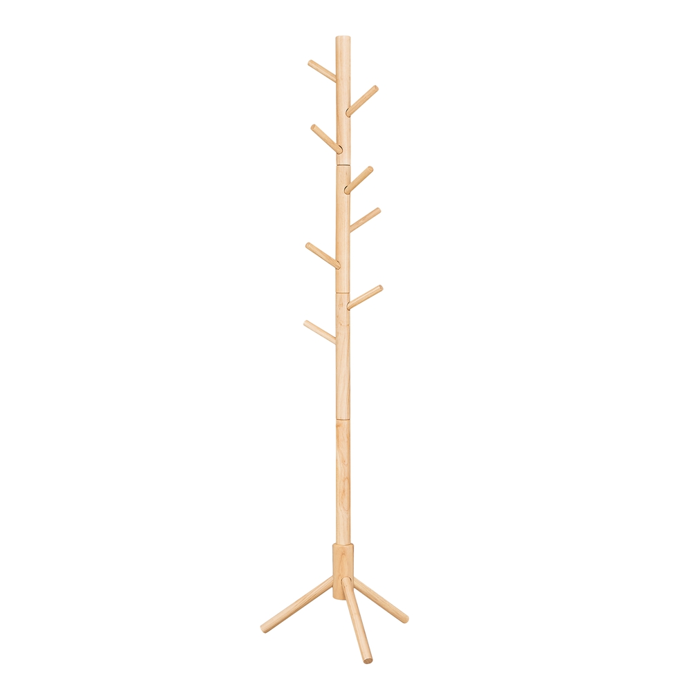 Wooden Tree Shaped Coat Stand with 8 Hooks
