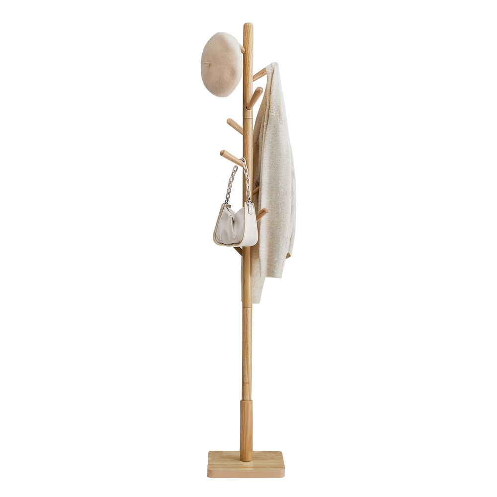 Free Standing Hall Coat Tree with 8 Hooks for Coats Free Standing Hall Coat Tree with 8 Hooks for Coats