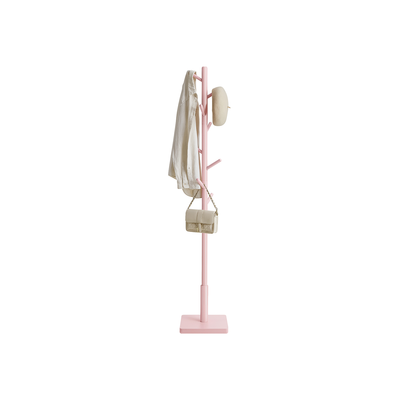 Free Standing Hall Coat Tree with 8 Hooks for Coats