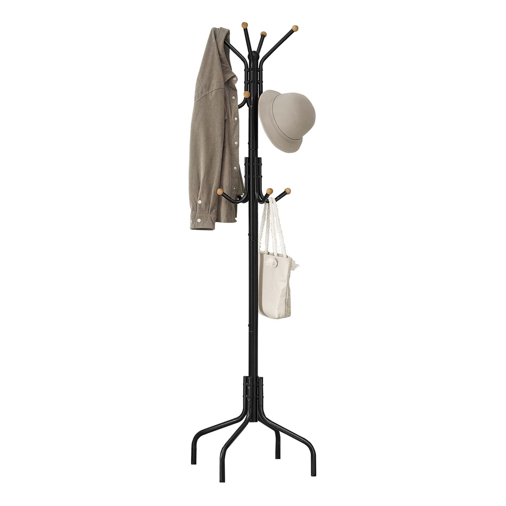 Coat Stand, Metal Coat Rack with 12 Hooks