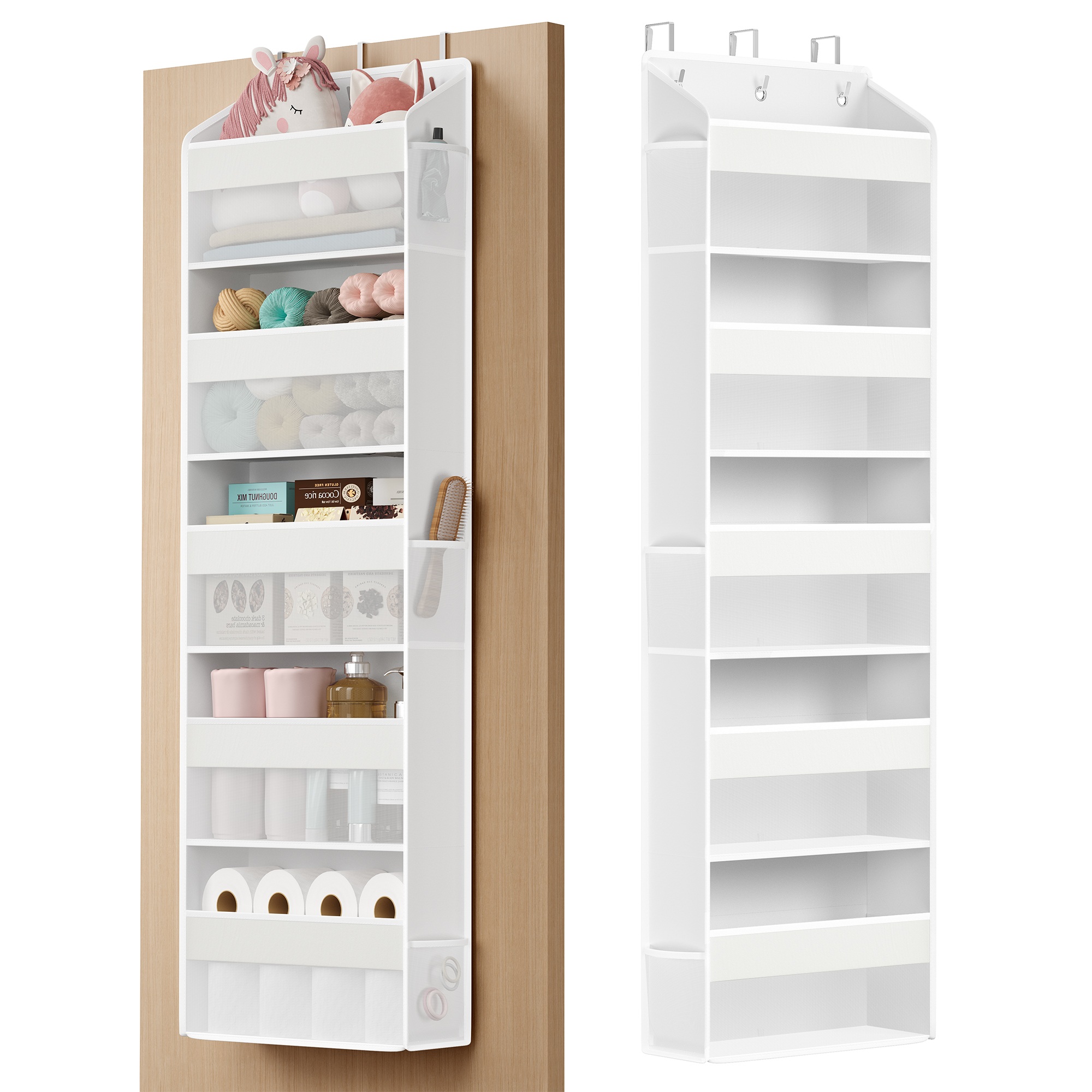 Over-the-Door Organiser with 5 Compartments Cloud White Over-the-Door Organiser with 5 Compartments Cloud White