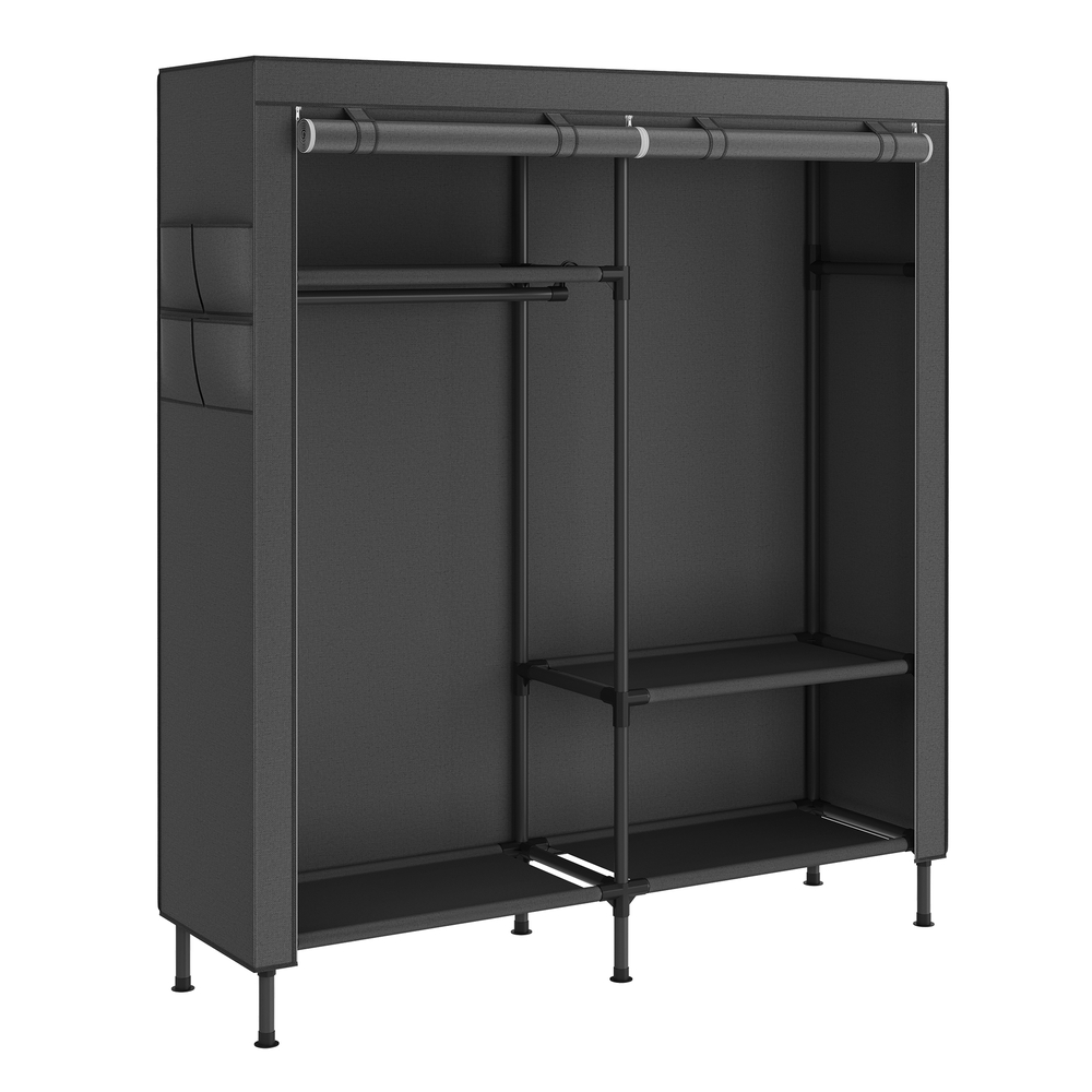 Portable Fabric Wardrobe with Steel Frame 45 x 165 x 190 cm