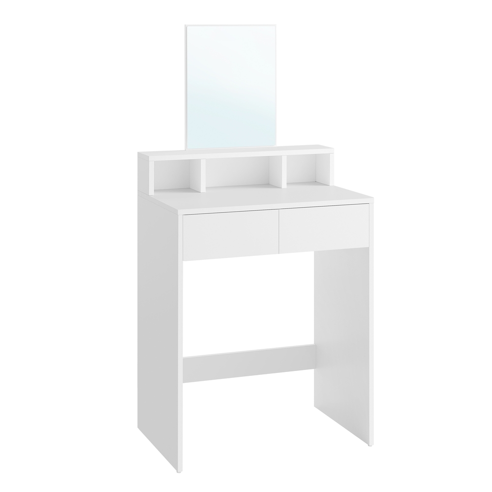 Dressing Table with Large Mirror and 2 Drawers Cloud White