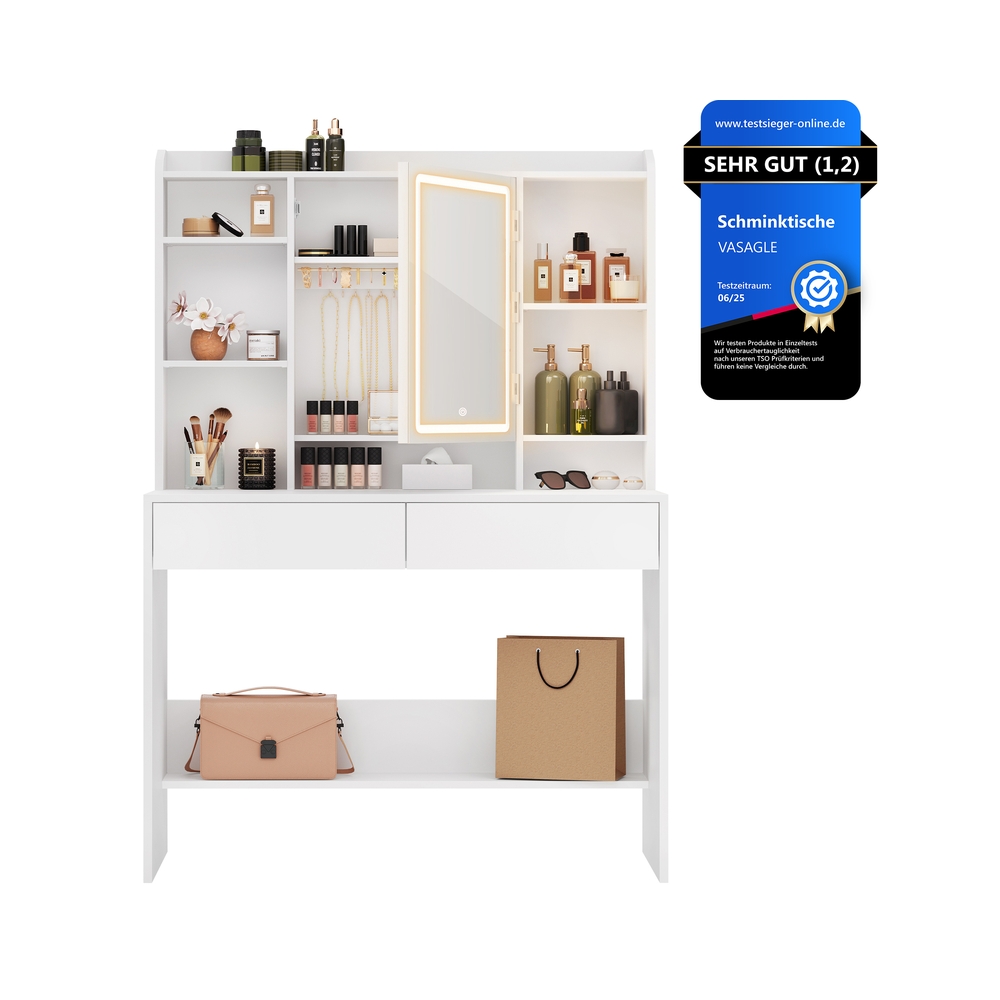 Dressing Table with LED Lights Cloud White Dressing Table with LED Lights Cloud White
