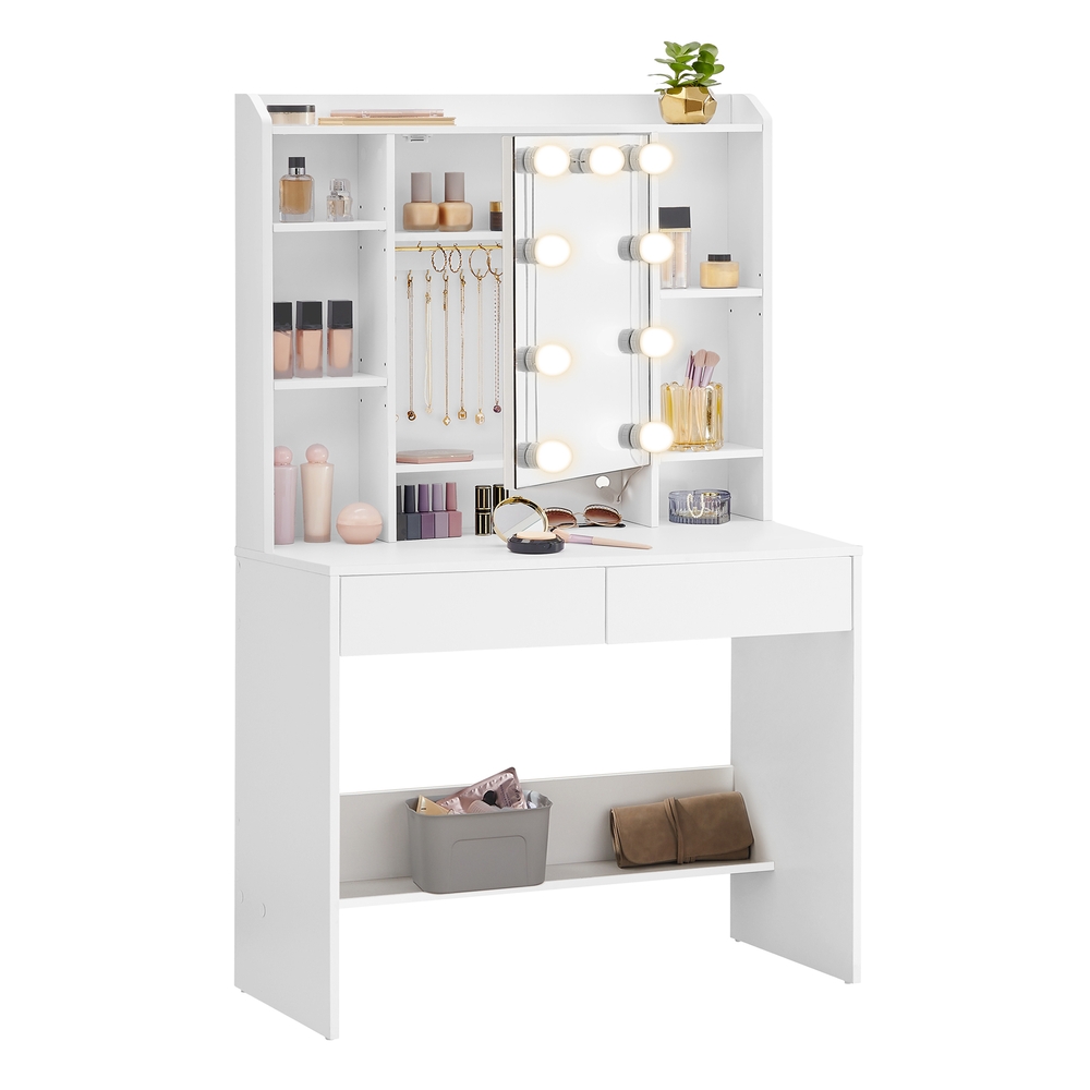 Dressing Table with LED Lights Cloud White Dressing Table with LED Lights Cloud White
