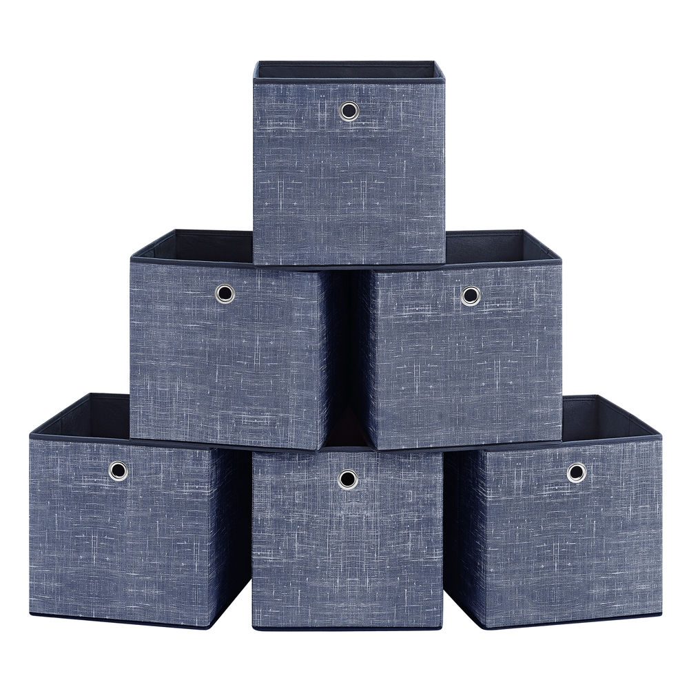 Set of 6 Non-Woven Fabric Box(30 x 30 x 30 cm) with Handle