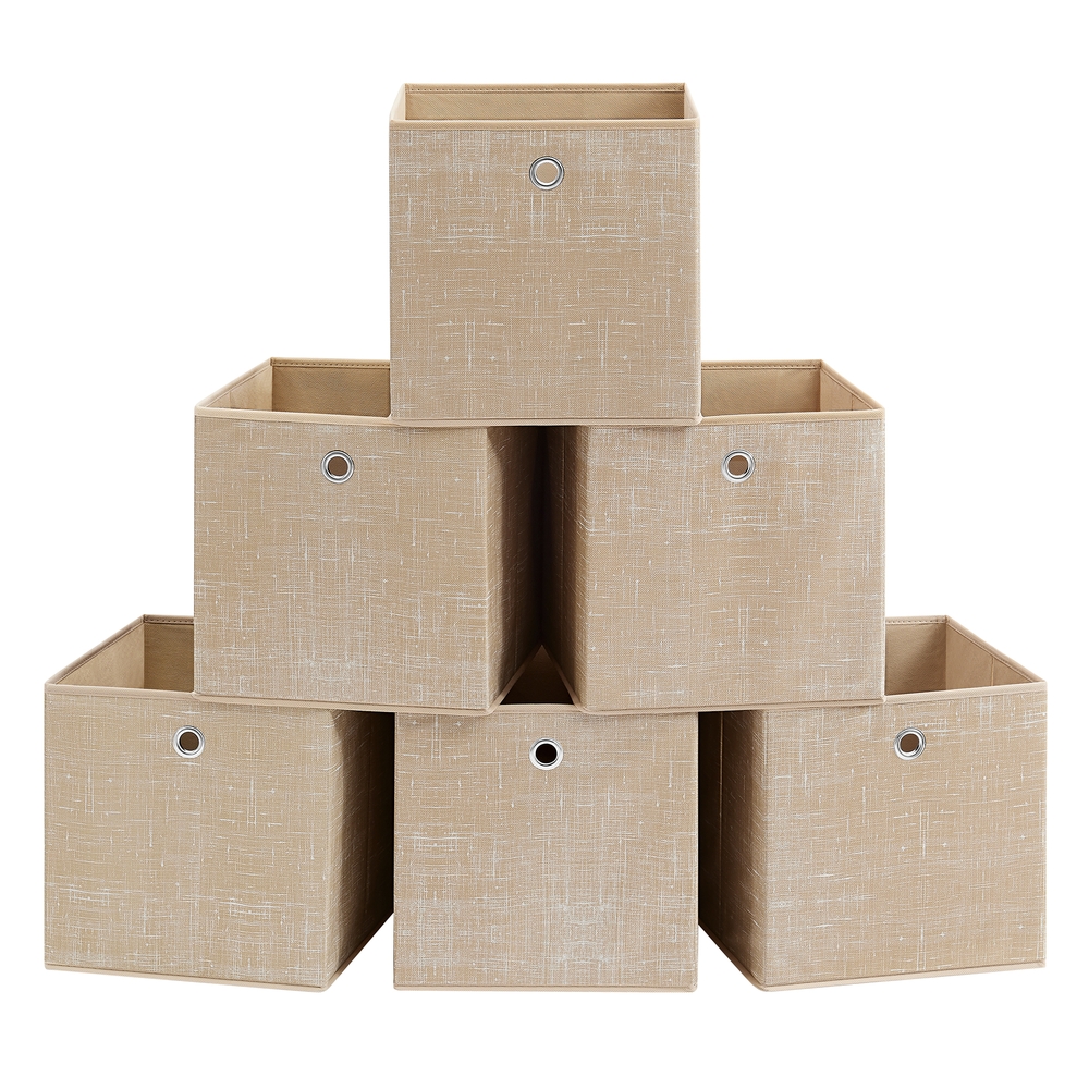 Set of 6 Non-Woven Fabric Box with Handle