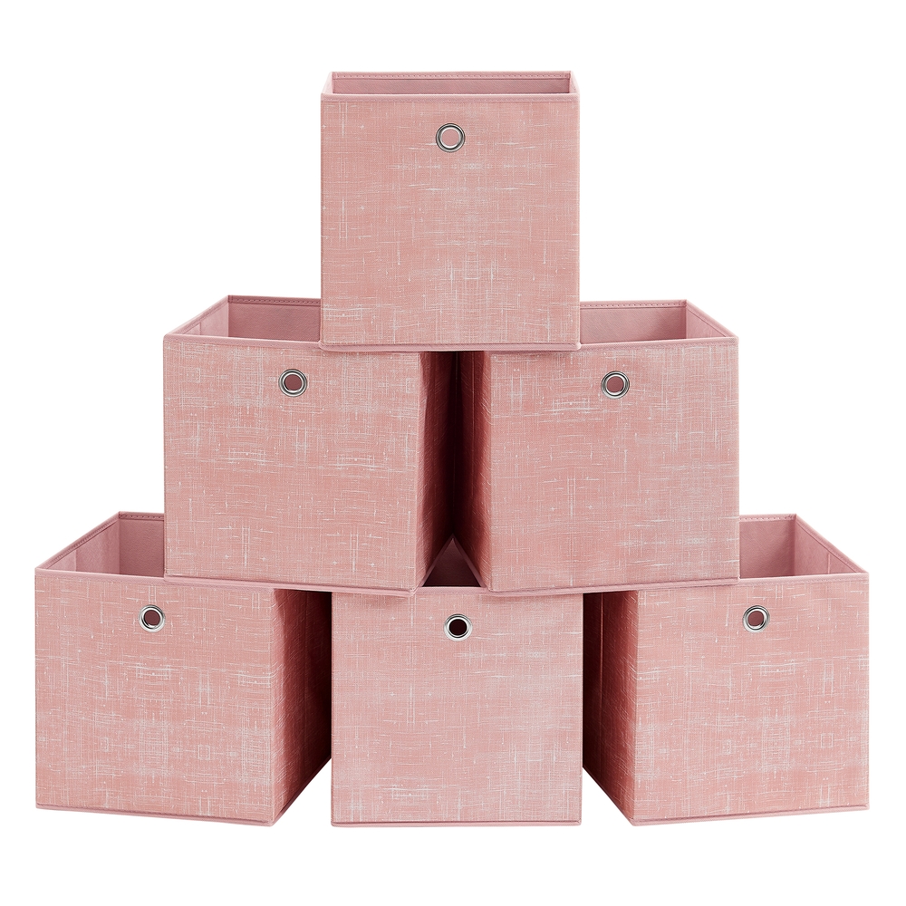 Set of 6 Non-Woven Fabric Box with Handle