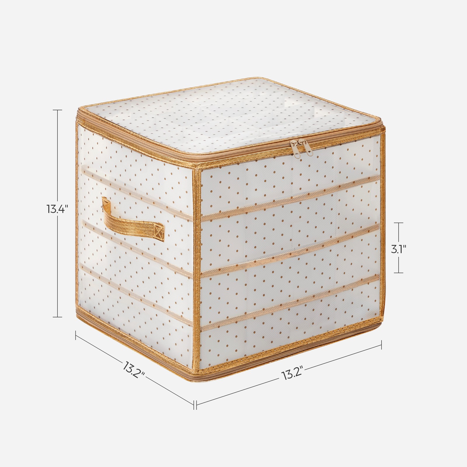 2 Pack Christmas Ball Organisers Sandy Gold