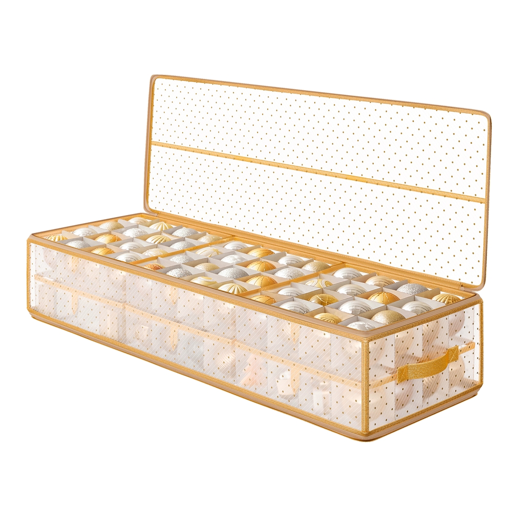 Christmas Ornament Storage Box with 96 Slots of 7.6 cm Christmas Ornament Storage Box with 96 Slots of 7.6 cm