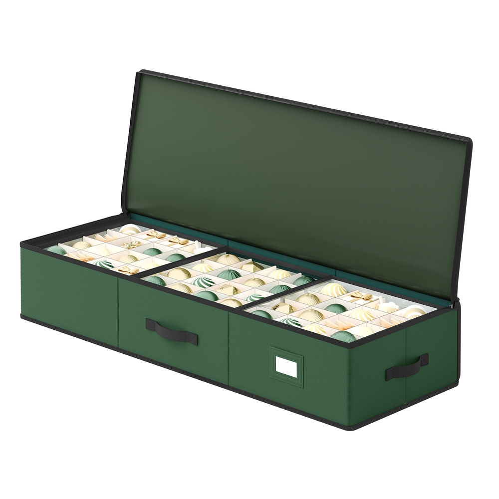 Christmas Ornament Storage Box 96 Slots of 7.6 cm Forest Green
