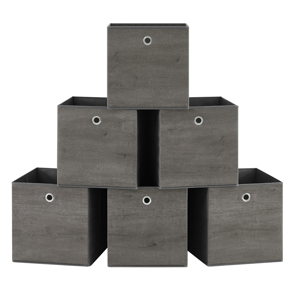 Set of 6 Non-Woven Fabric Box (30 x 30 x 30 cm) with Handle